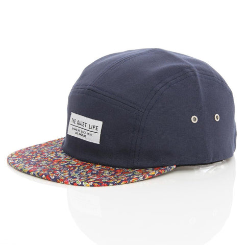 Floral Cord 5 Panel Navy