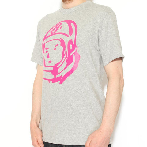 S/S Classic Helmet T Shirt Heather Grey/Raspberry