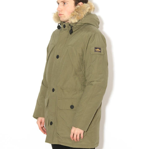 Hoosac Hooded Mountain Parka Real Fur Olive Drab