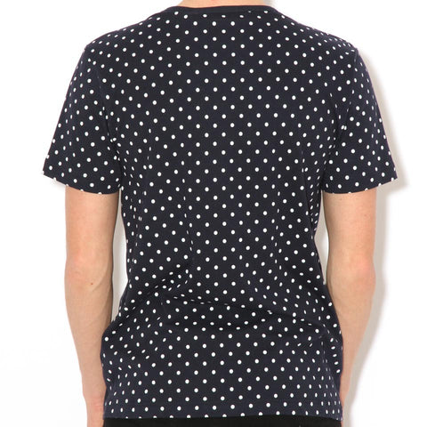 Dot Allover Print Tee Navy