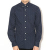 Slim Fit Button Down Shirt Navy Dot