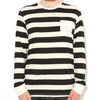 Marvin LS Tee Cotton Jersey Black/White